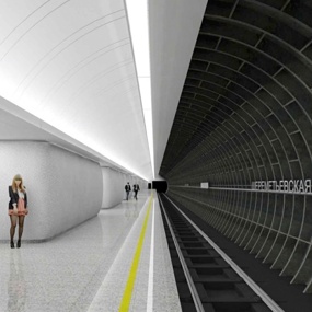 Дизайн-проект станции «Марьина Роща» БКЛ метро. Рендеры Москомархитектуры